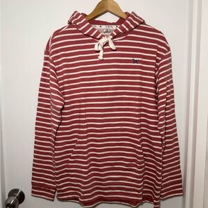 The Black Dog Salmon and White Striped Hoodie